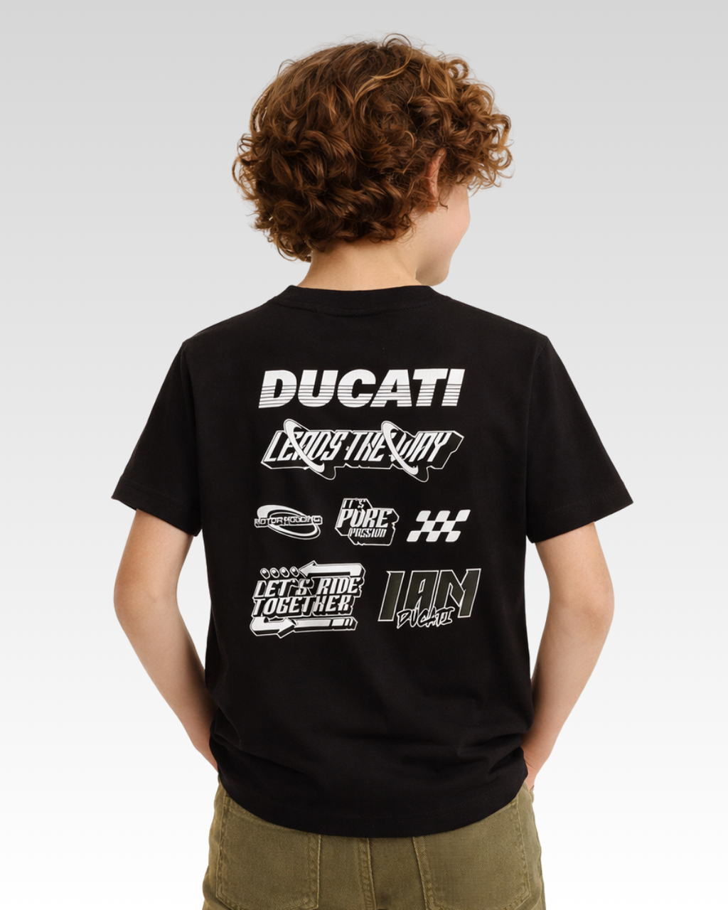 Black with Tone-On-Tone Shield Logo Print Regular Fit T-Shirt