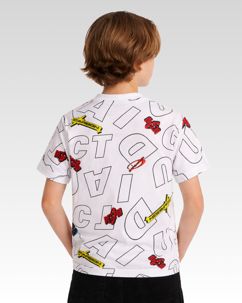 White- Multicolour Print Regular Fit T-Shirt