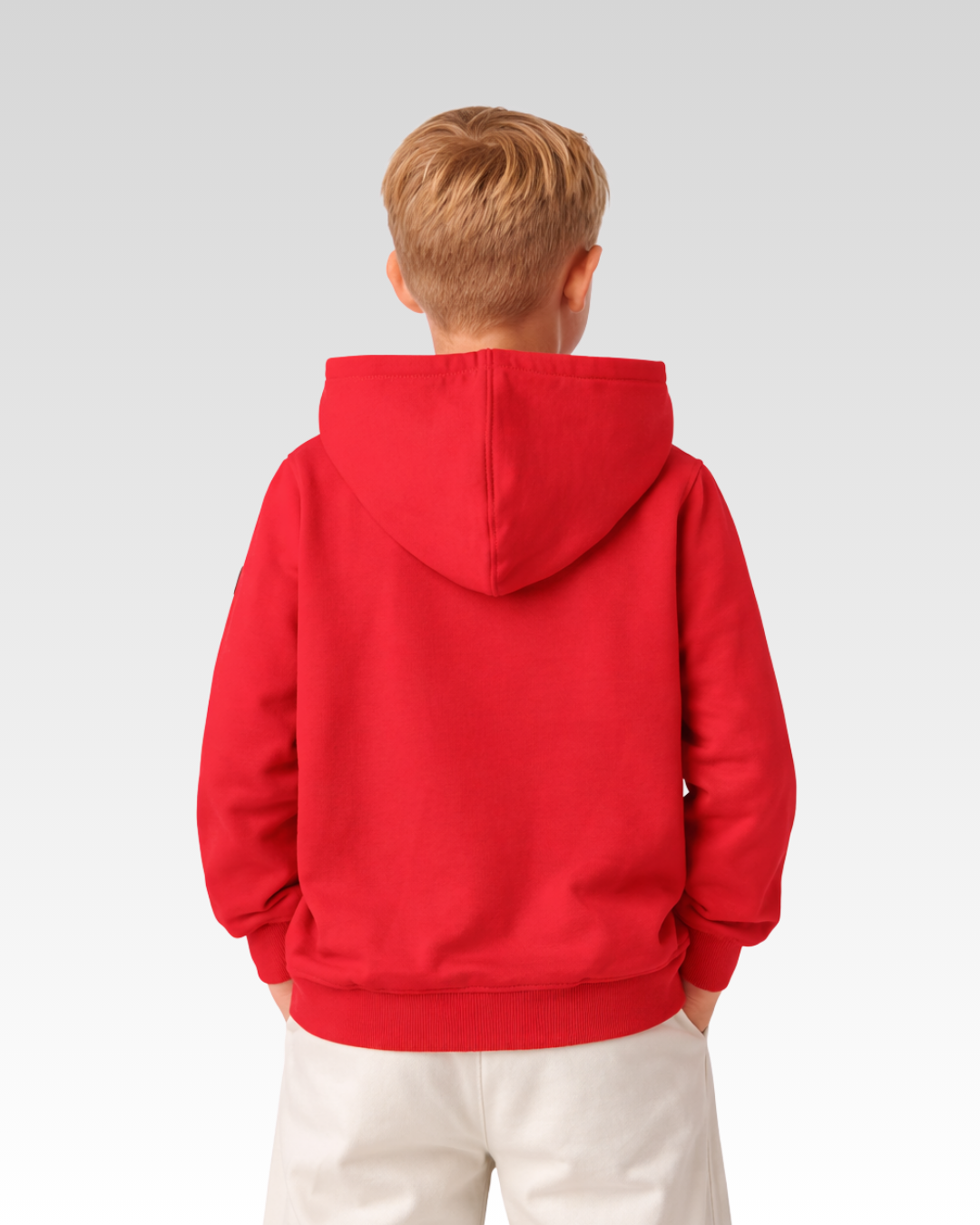Red Regular Fit CLOSED SWEATER WITH OR WITHOUT HOOD