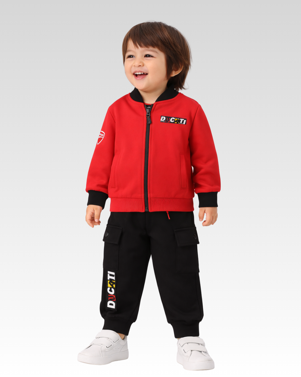 Red Regular Fit TWO PIECES JOGGING SUIT