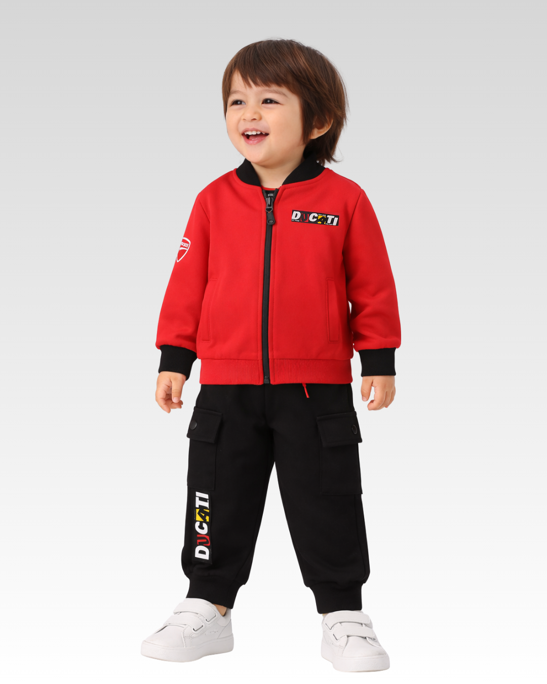 Red Regular Fit TWO PIECES JOGGING SUIT