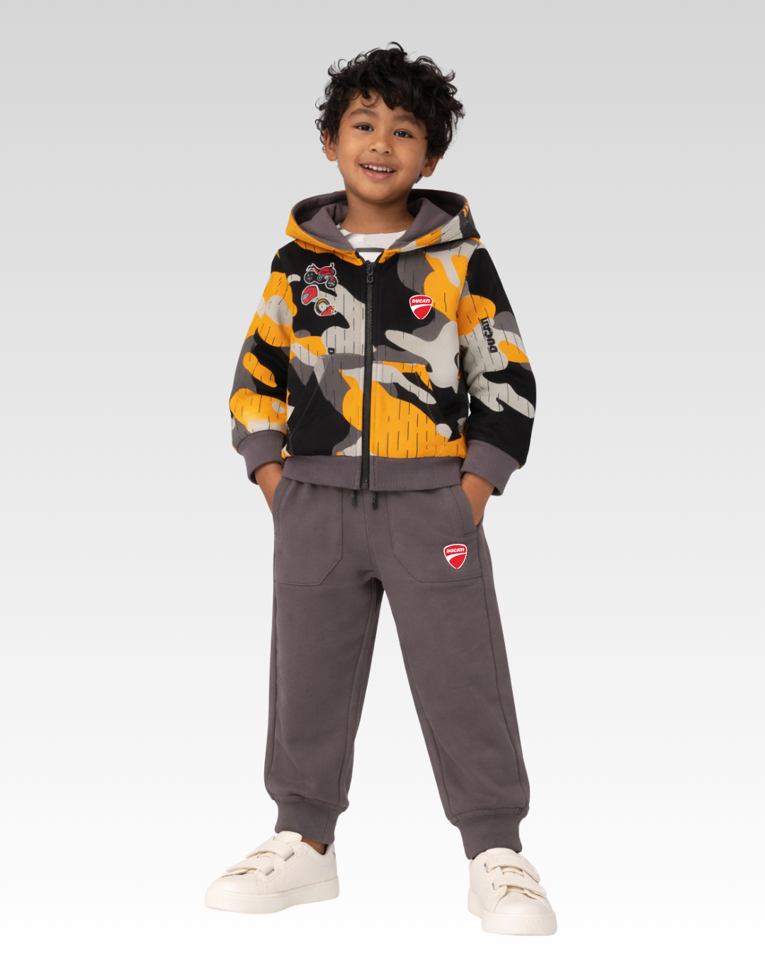 Off-White Multicolour Print Regular Fit TWO PIECES JOGGING SUIT