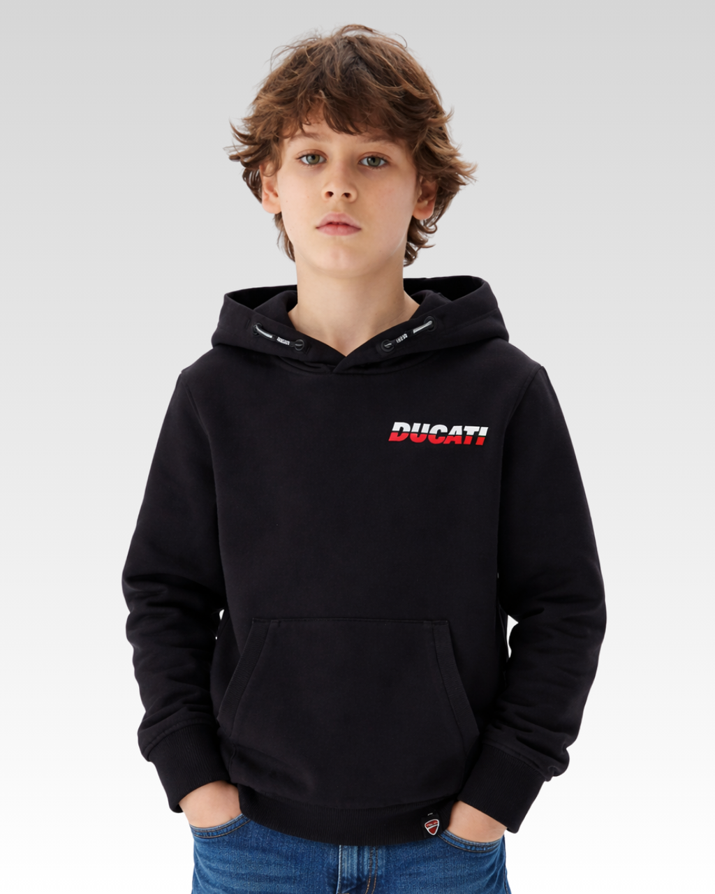 Black Regular Fit Closed Hoodie Sweater