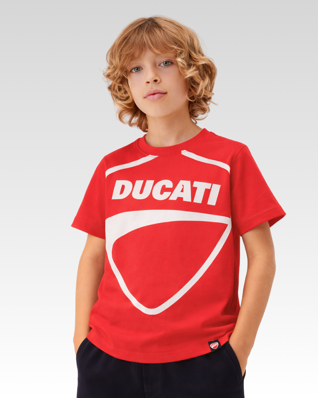 Red Maxi Shield Print Regular Fit T-Shirt