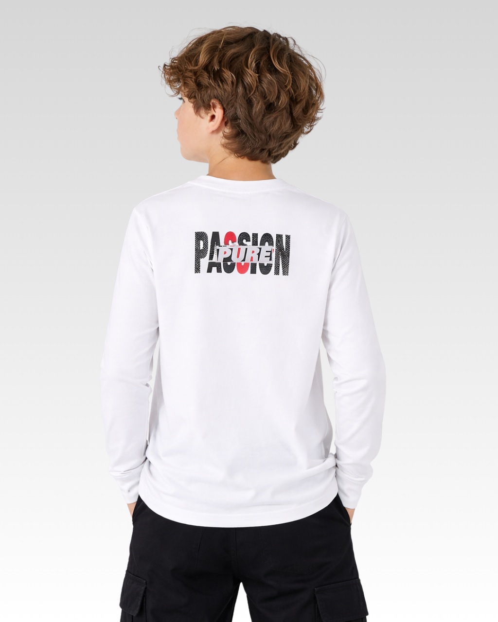 White Regular Fit LONG SLEEVE ROUND-NECK