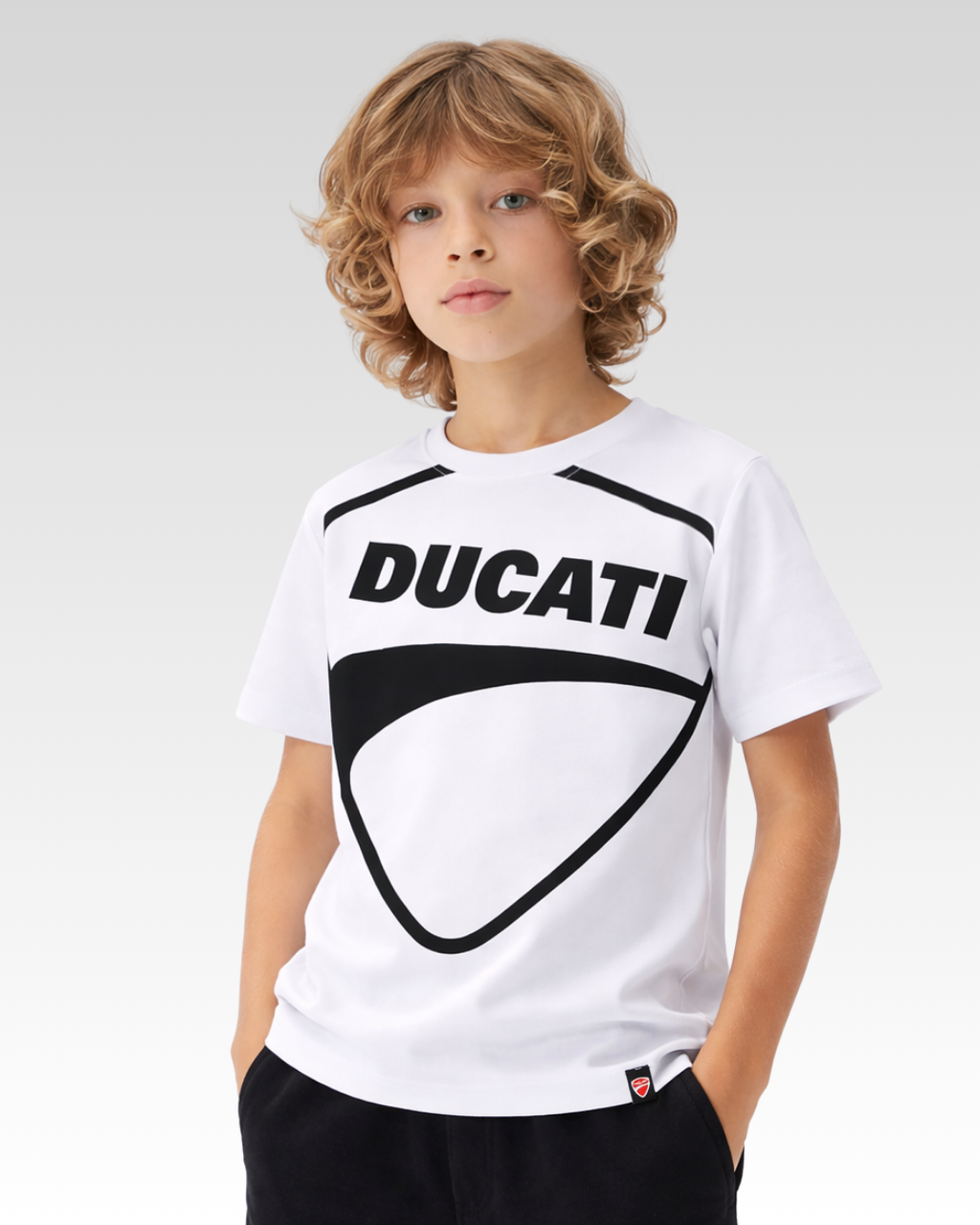 Optical White Maxi Shield Print Regular Fit T-Shirt