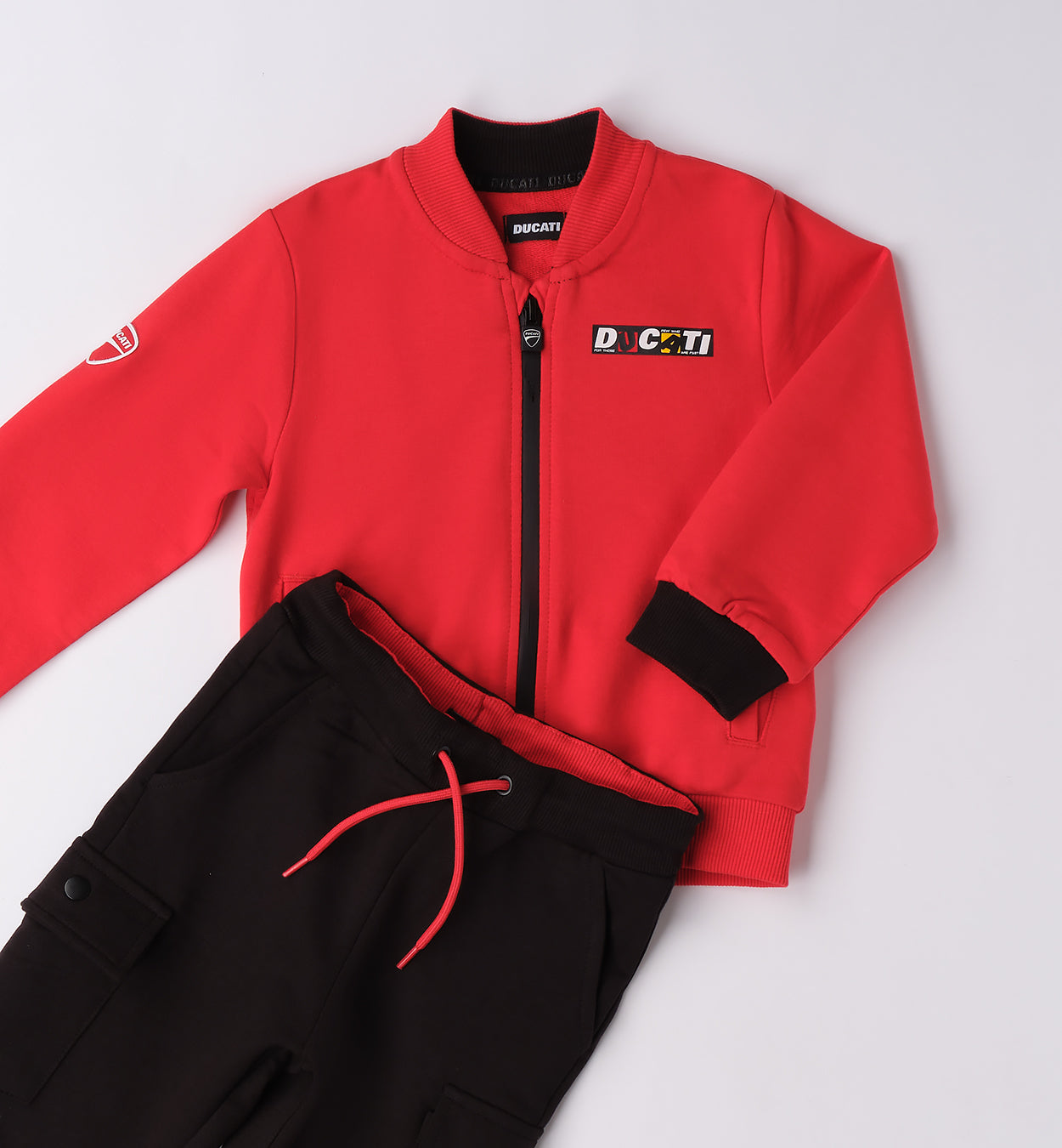 Red Regular Fit TWO PIECES JOGGING SUIT