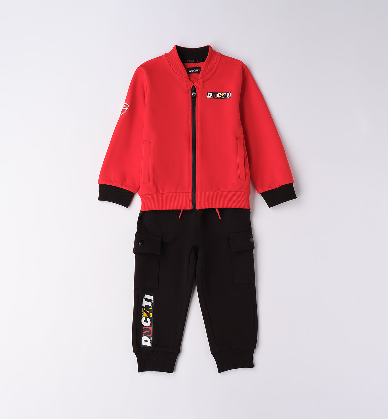 Red Regular Fit TWO PIECES JOGGING SUIT