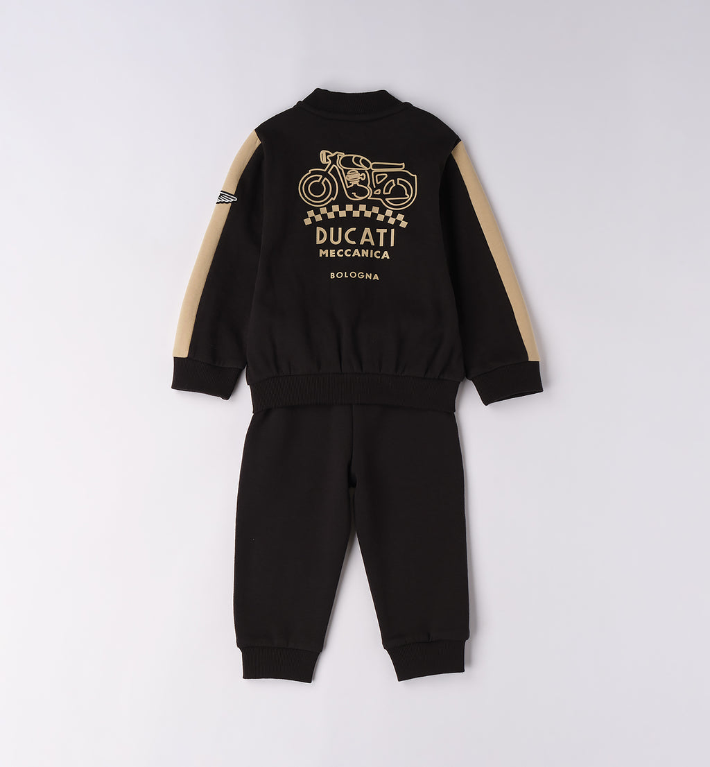 Black Regular Fit TWO PIECES JOGGING SUIT