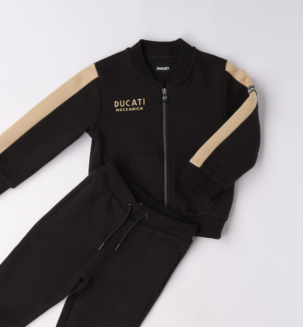Black Regular Fit TWO PIECES JOGGING SUIT