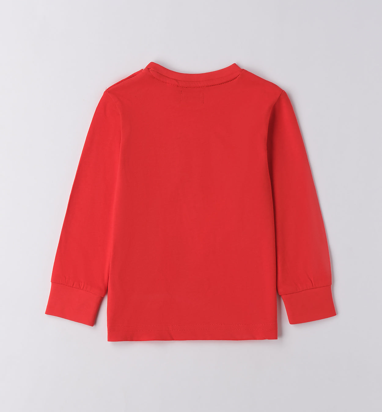Red Regular Fit LONG SLEEVE ROUND-NECK