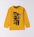 Mustard Regular Fit LONG SLEEVE ROUND-NECK