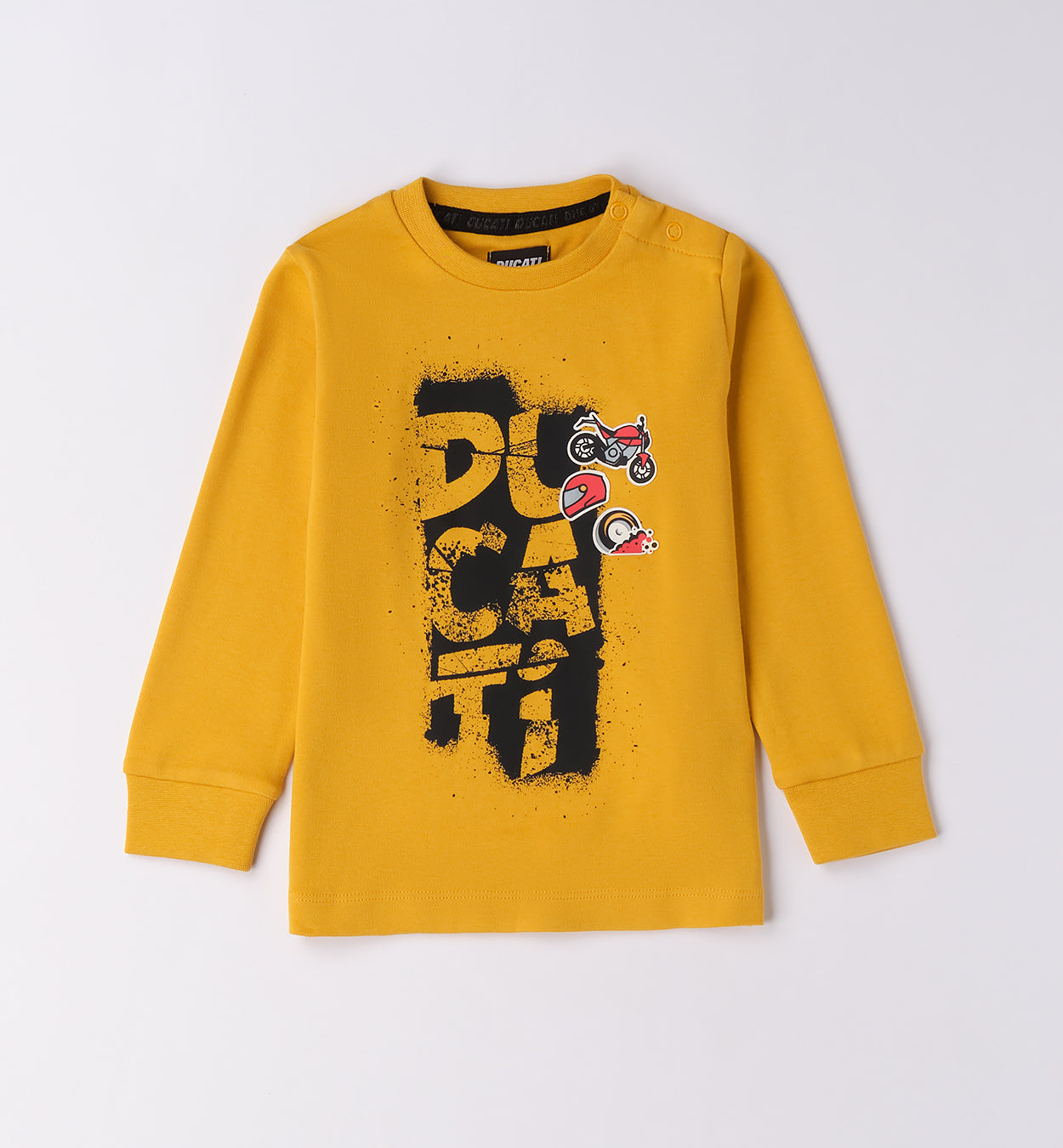 Mustard Regular Fit LONG SLEEVE ROUND-NECK