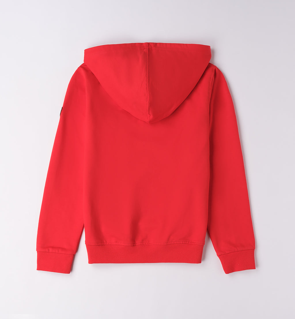 Red Regular Fit CLOSED SWEATER WITH OR WITHOUT HOOD