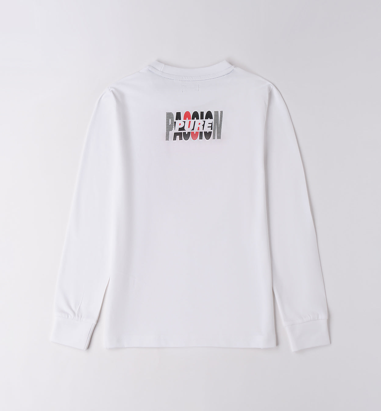 White Regular Fit LONG SLEEVE ROUND-NECK