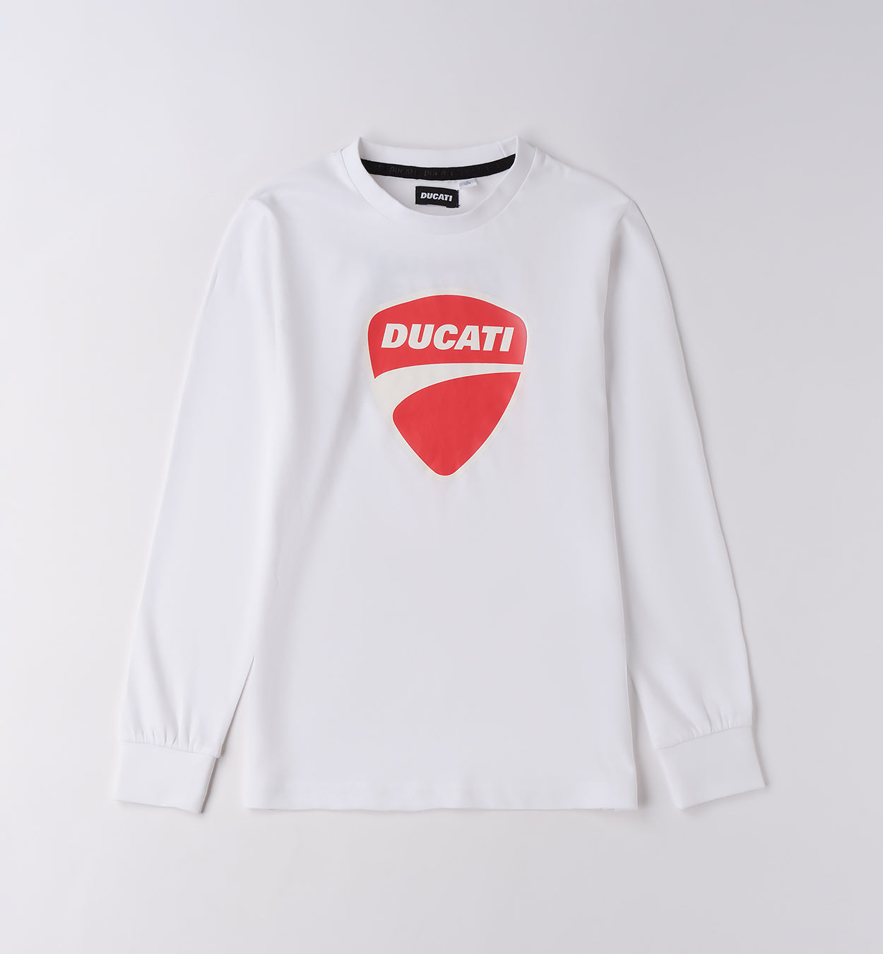 White Regular Fit LONG SLEEVE ROUND-NECK