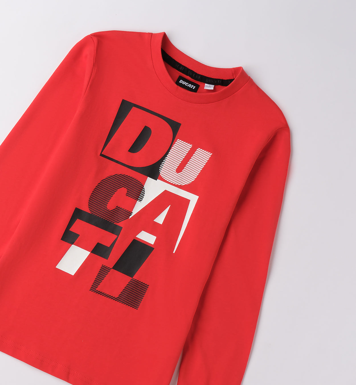 Red Regular Fit LONG SLEEVE ROUND-NECK