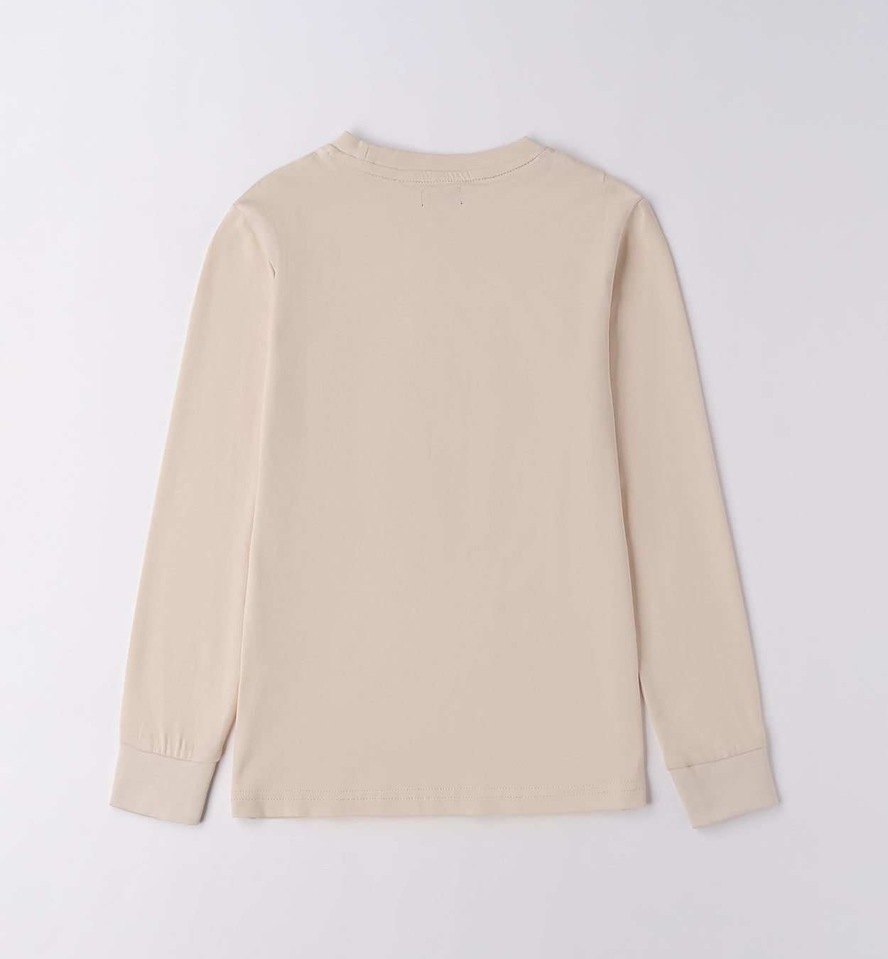 Cream Regular Fit LONG SLEEVE ROUND-NECK