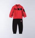 Red Regular Fit Two Pieces Jogging Suit