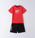 Red & Black Regular Fit Short Sleeved Set