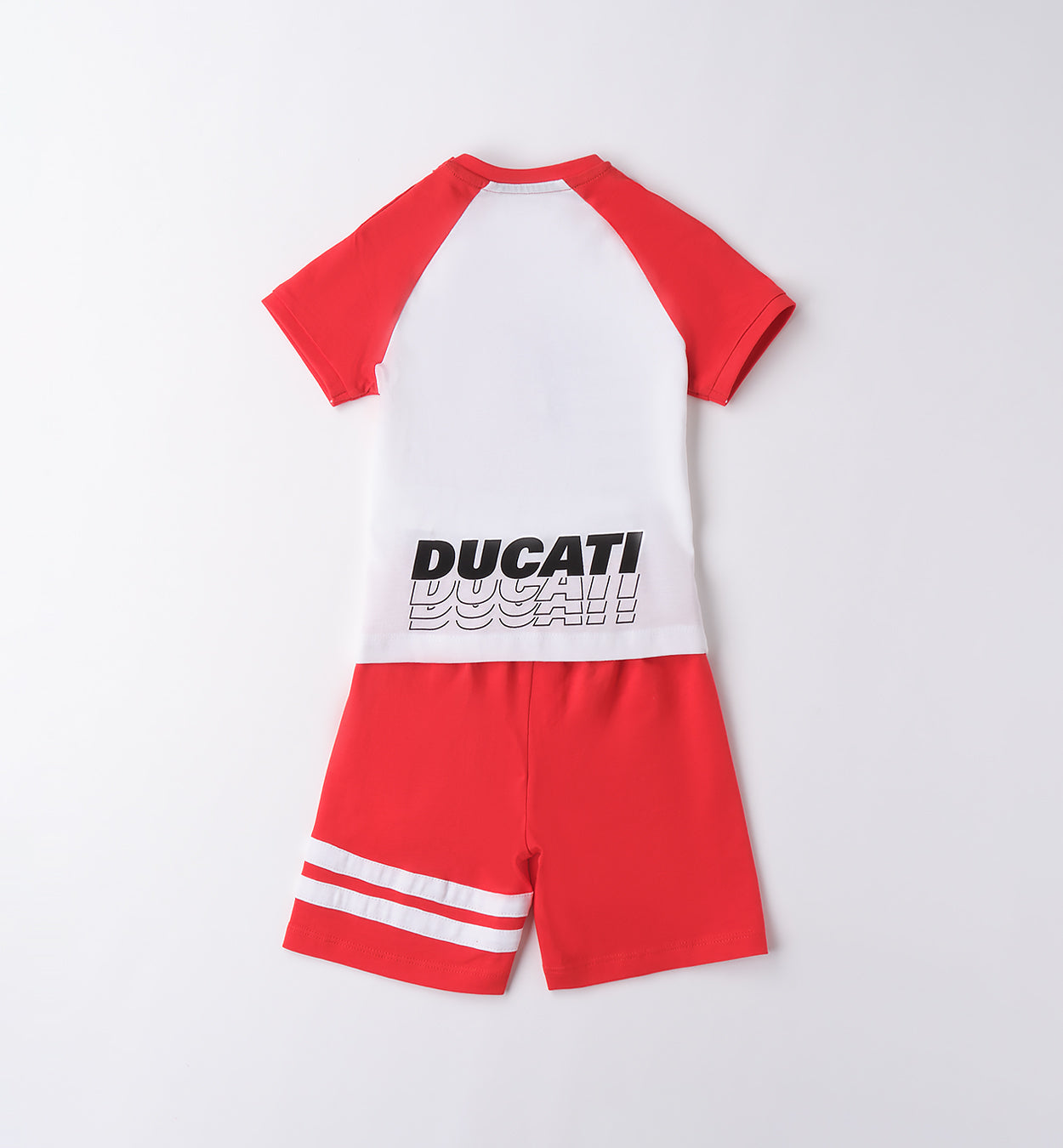 Red & White Regular Fit Short Sleeved Set