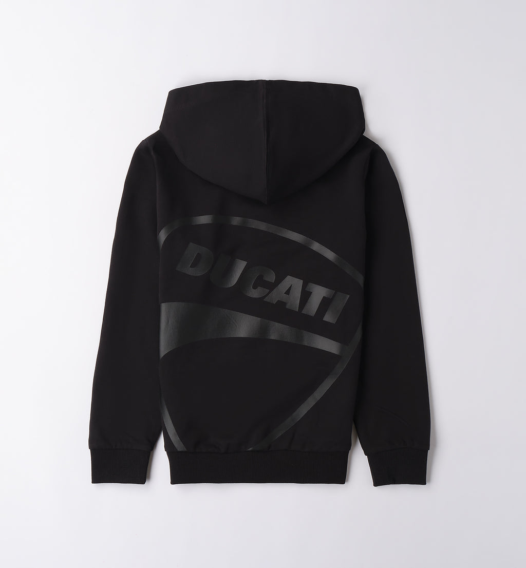 Black Regular Fit Closed Hoodie Sweater