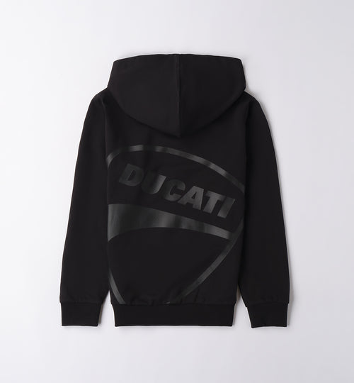 Black Regular Fit Closed Hoodie Sweater