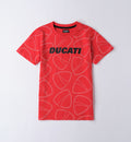 Red with Black Logo Regular Fit T-Shirt