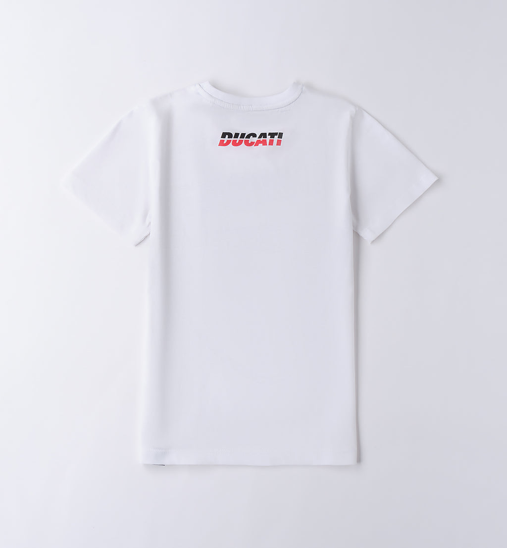 Optical White Maxi Shield Print Regular Fit T-Shirt
