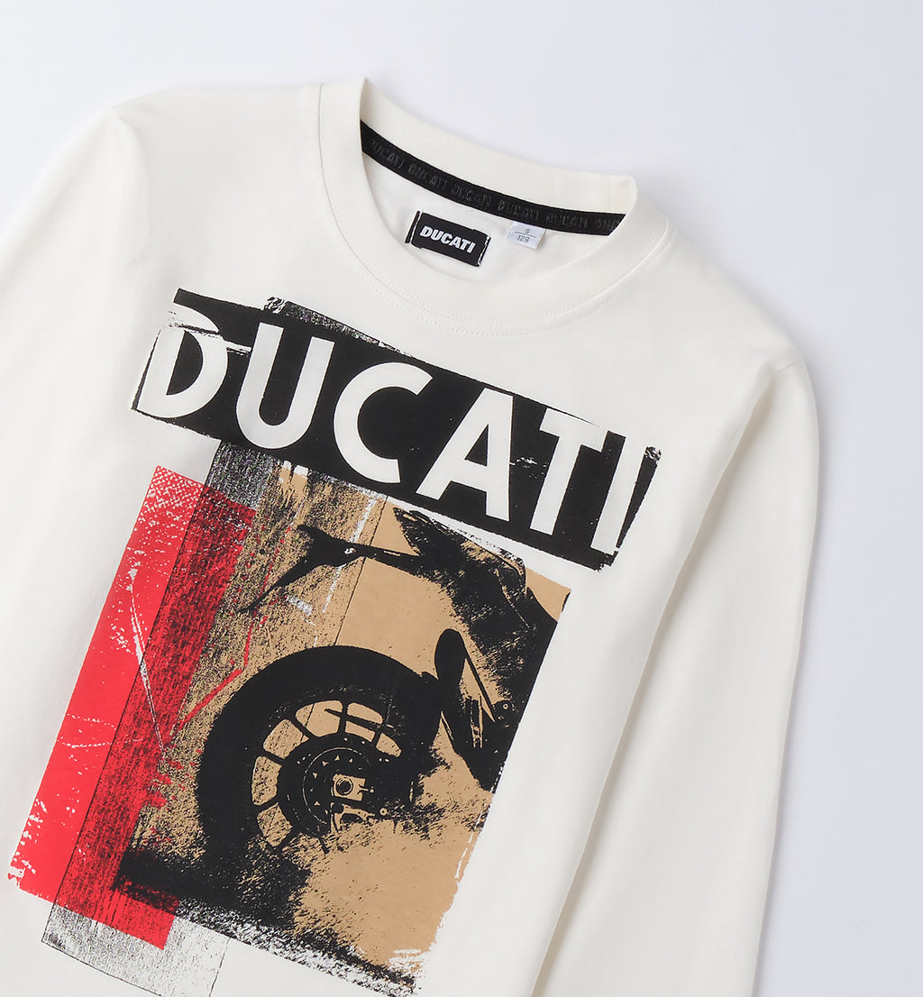 Cream Regular Fit Long Sleeve T-shirt